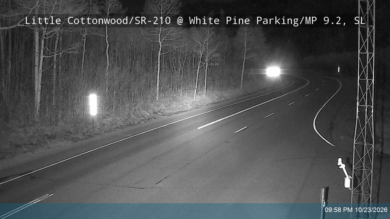 Little Cottonwood Rd / SR-210 EB @ White Pine Parking / MP 9.2, SL road camera
