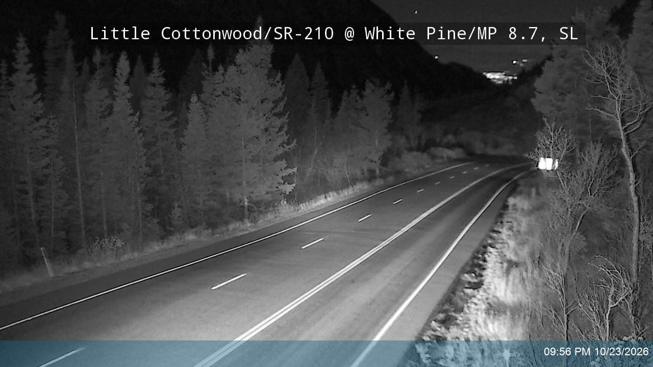 Little Cottonwood Rd / SR-210 @ White Pine / MP 8.7, SL road camera