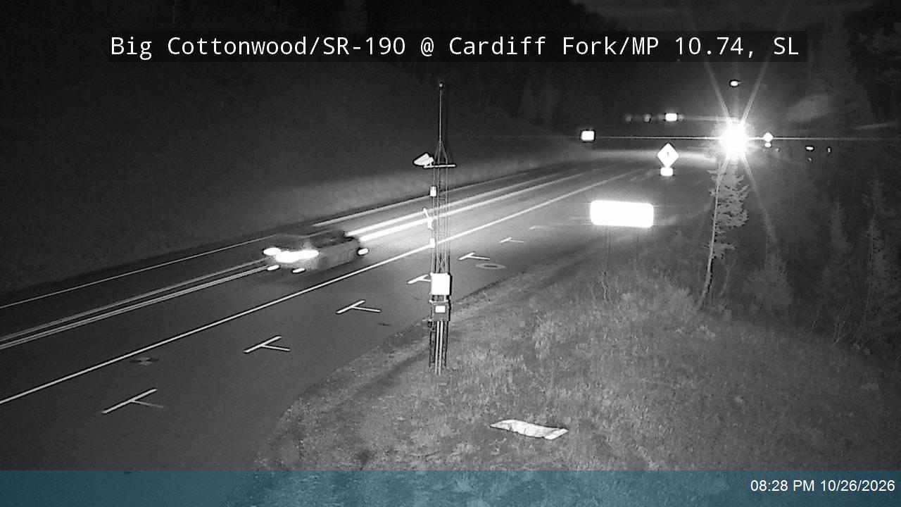 Big Cottonwood Canyon Rd / SR-190 @ Cardiff Fork / MP 10.74, SL