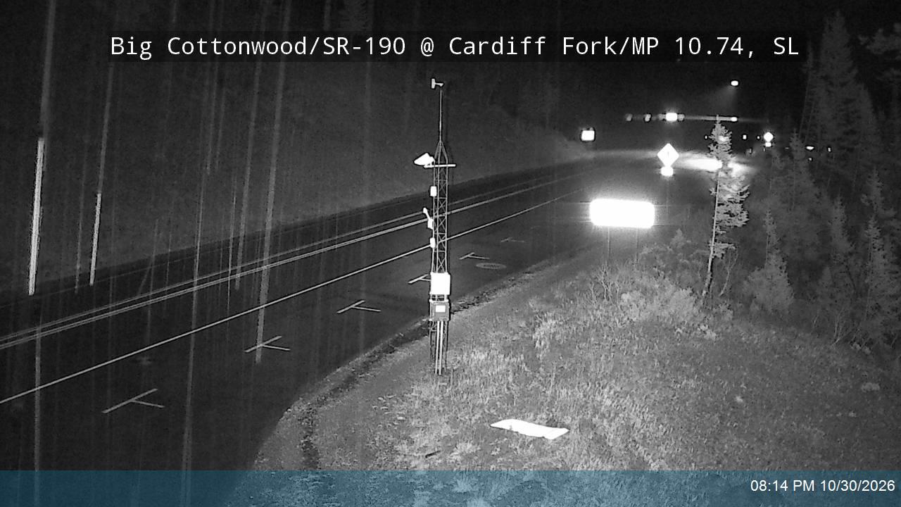 Big Cottonwood Canyon Rd / SR-190 @ Cardiff Fork / MP 10.74, SL road camera
