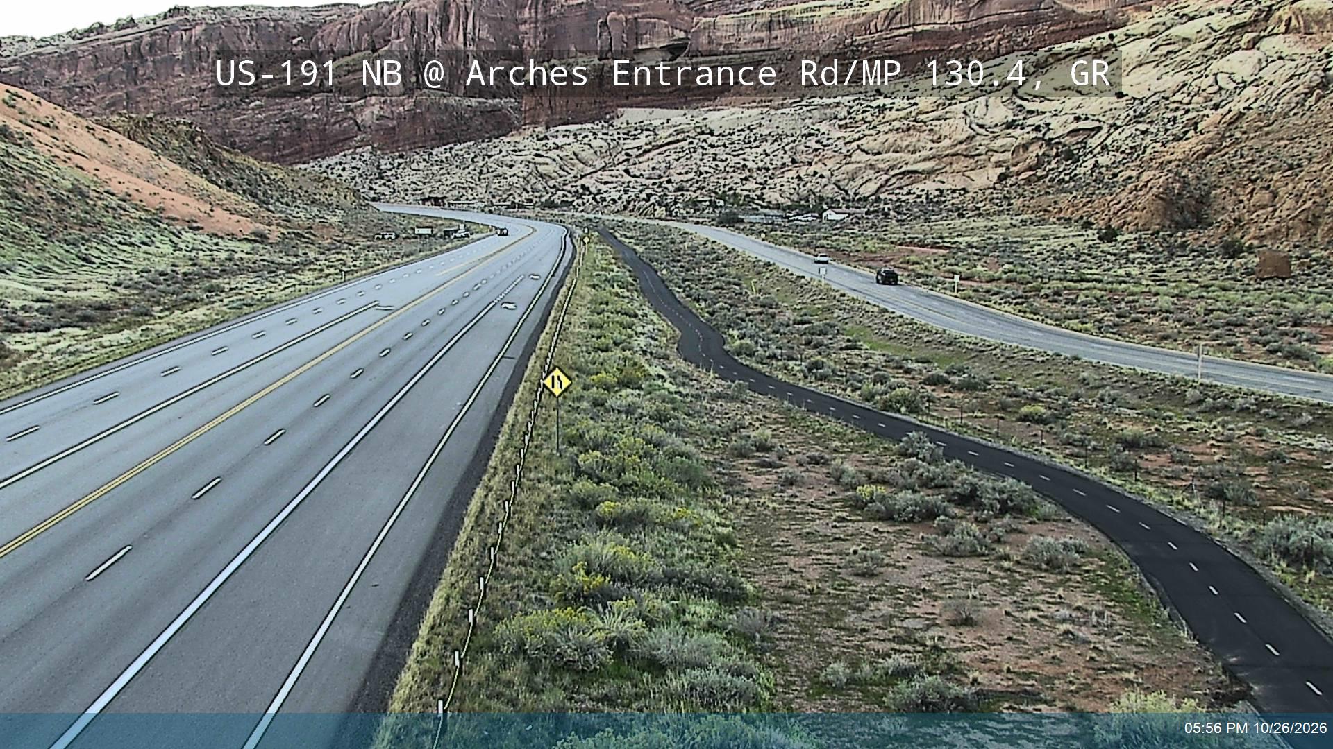 US-191 NB @ Arches Entrance Rd / MP 130.28, GR