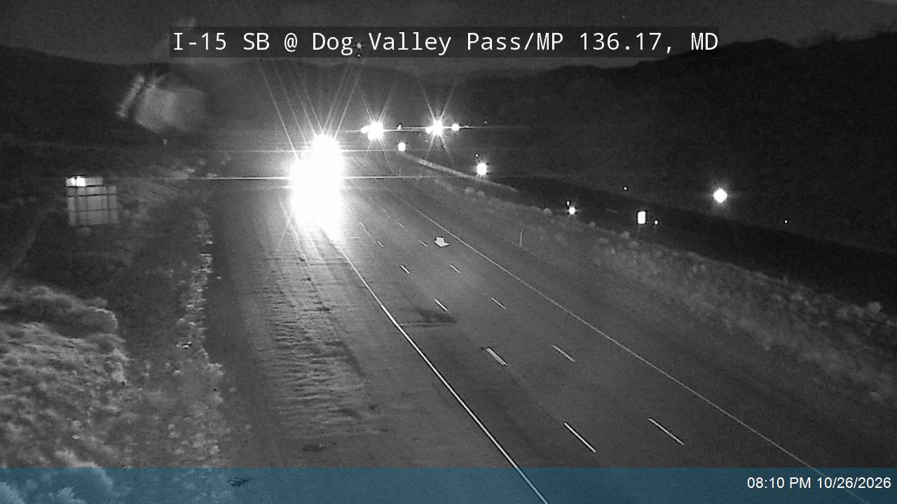 I-15 SB @ Dog Valley Pass/MP 136.17, MD