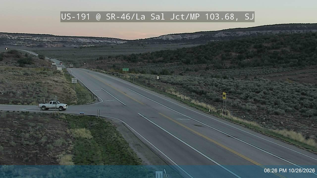 US-191 NB @ MP 103.8, SR-46 / La Sal Jct, SJ