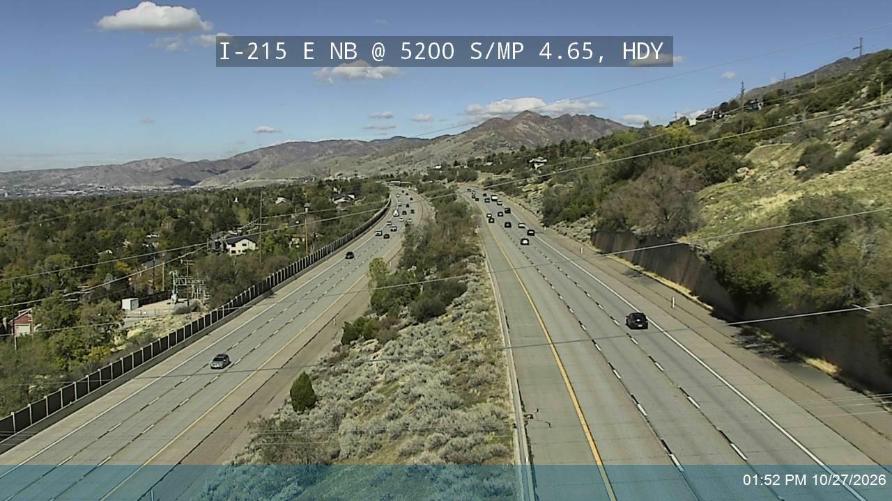 I-215 E NB @ 5200 S / MP 4.65, HDY
