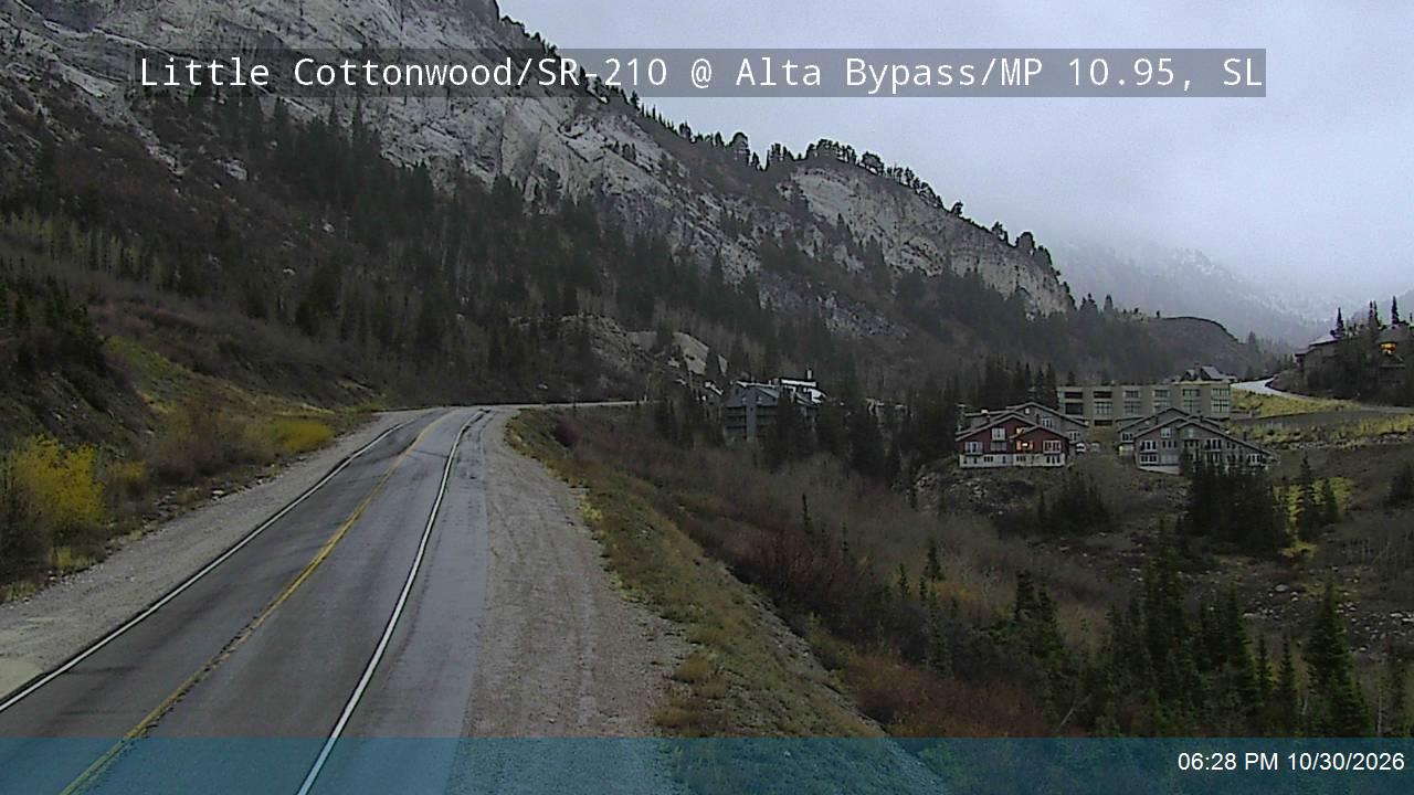 Little Cottonwood Rd / SR-210 EB @ Alta Bypass / MP 10.95, SL road camera