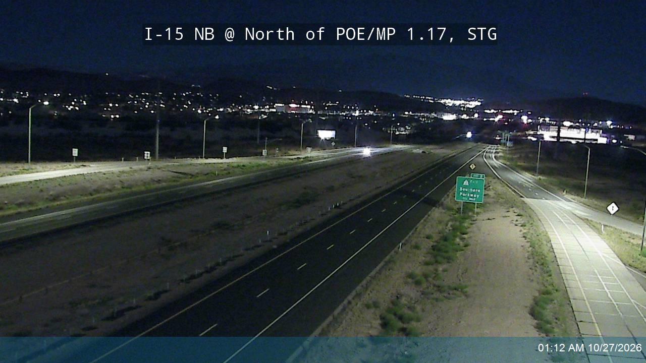 I-15 NB @ North of POE / MP 1.17, STG