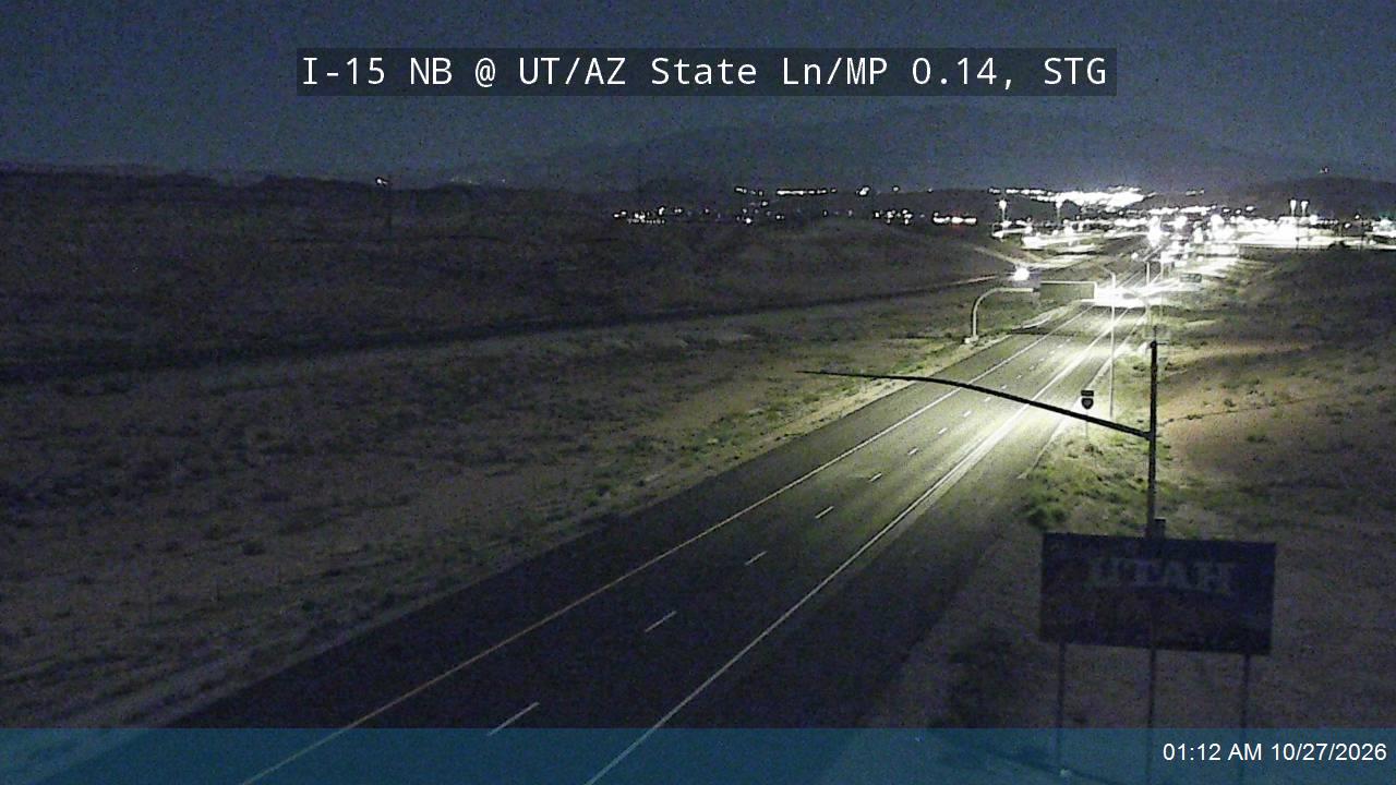 I-15 NB @ UT/AZ State Line / MP 0.14, STG