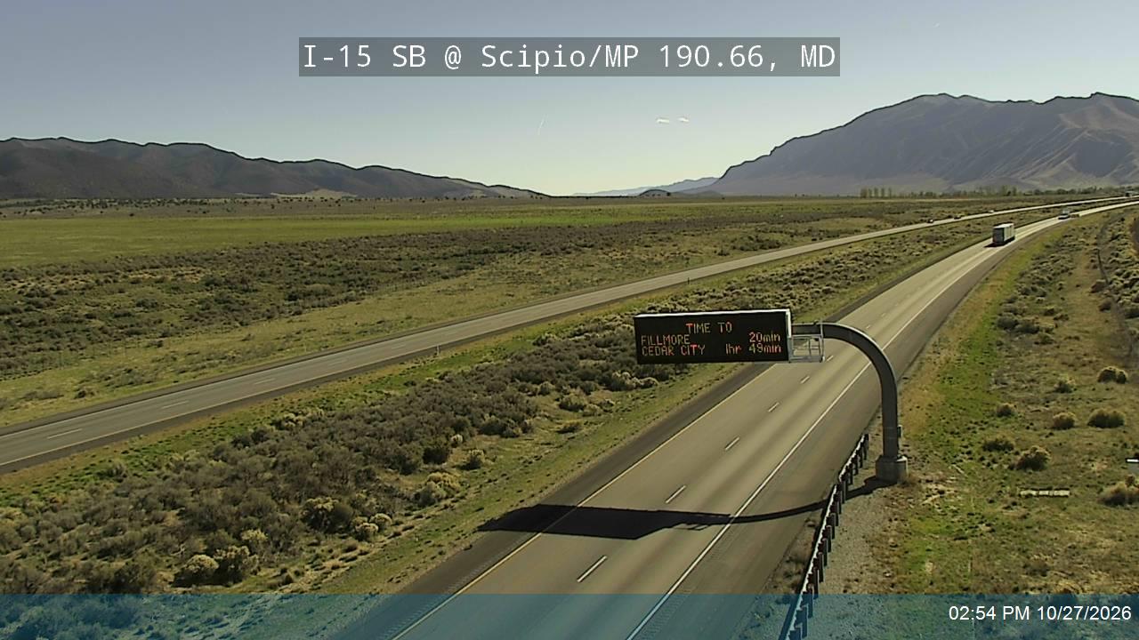 I-15 SB @ Scipio / MP 190.66, MD
