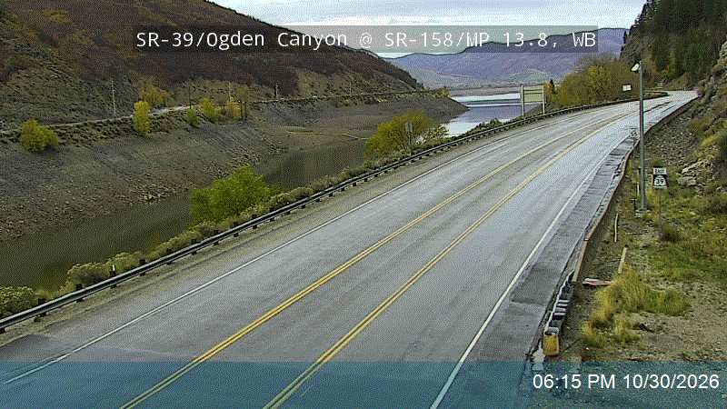 SR-39 / Ogden Canyon @ SR-158 / MP 13.8, EB road camera