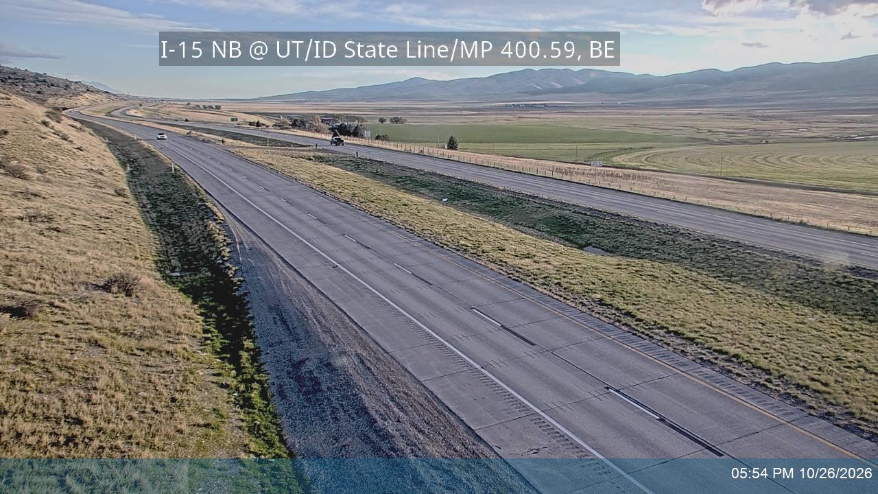I-15 NB @ UT/ID State Line / MP 400.59, BE