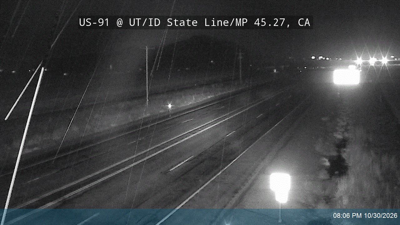 US-91 @ UT/ID State Line / MP 45.27, CA road camera