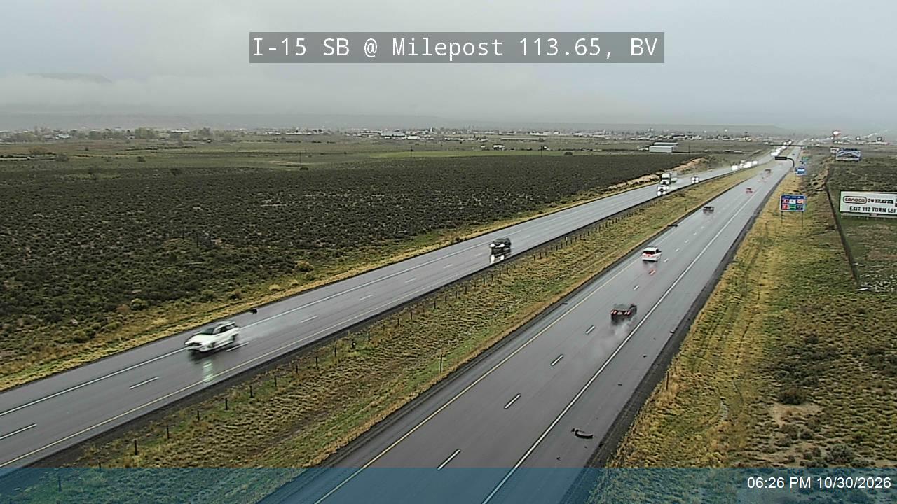 I-15 SB @ Milepost 113.65, BV road camera