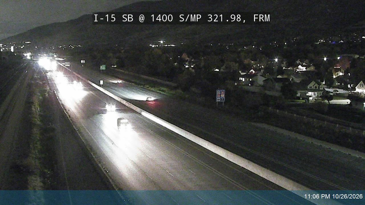 I-15 SB @ 1400 S / MP 321.98, FRM