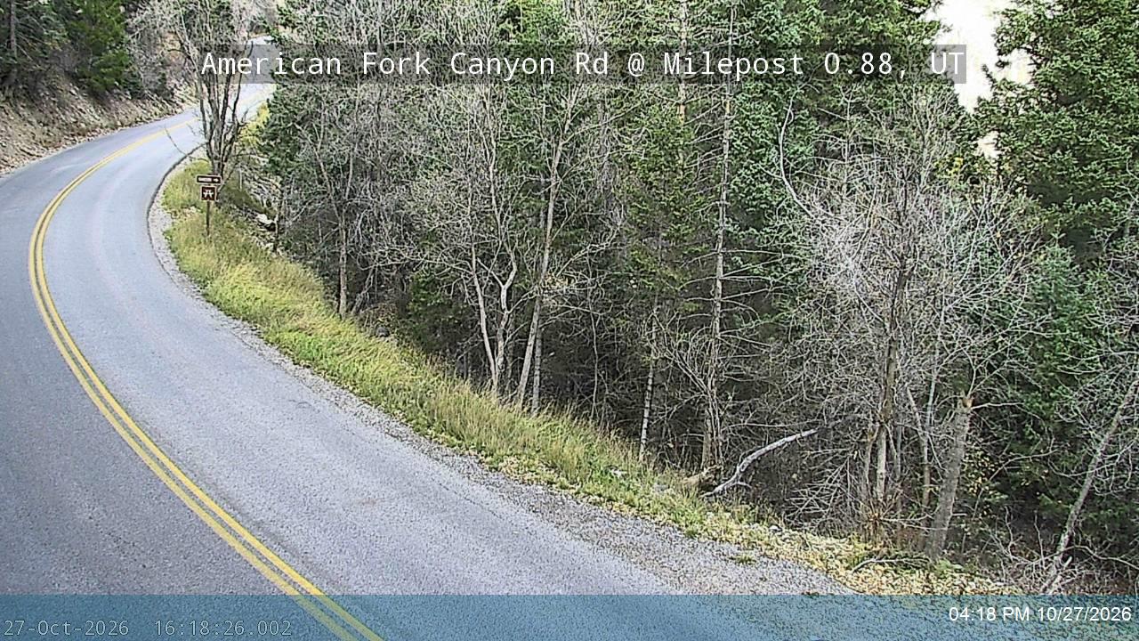 American Fork Canyon Rd / SR-144 @ Milepost 0.88, UT