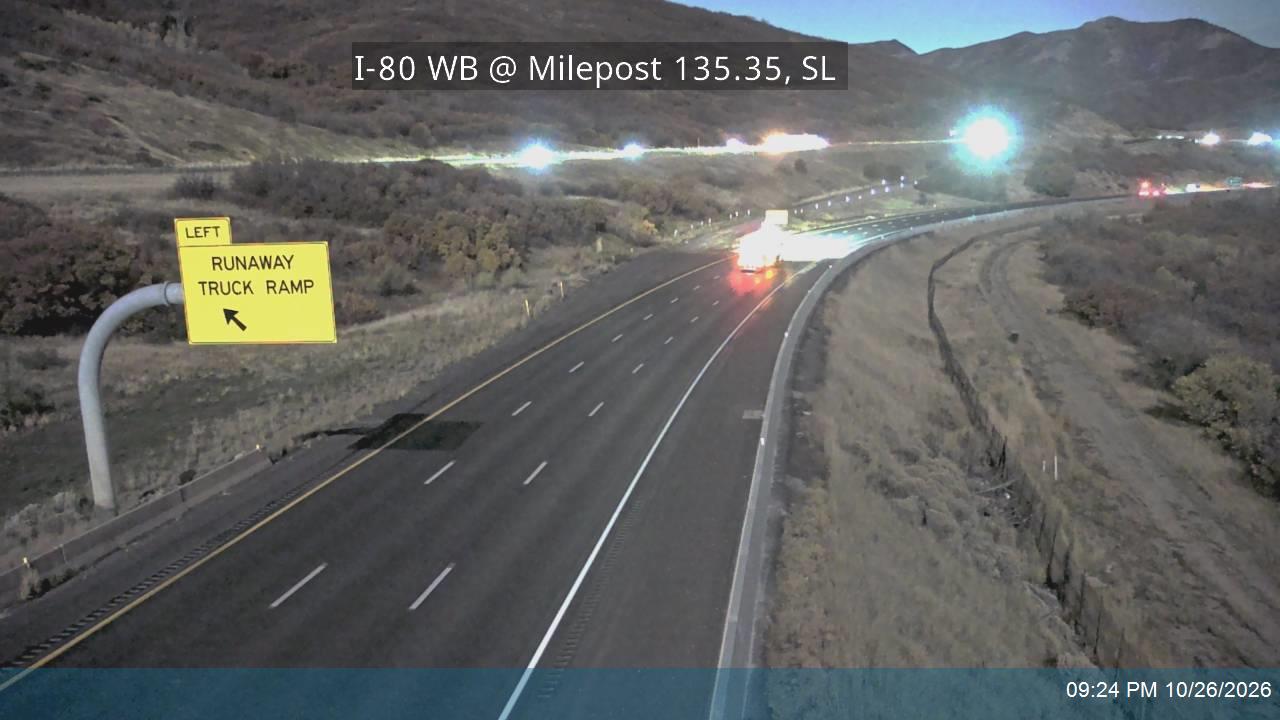 I-80 / Parleys Canyon WB @ Milepost 135.35, SL