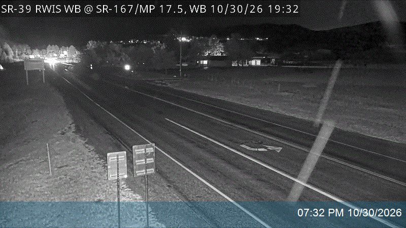 SR-39 RWIS WB @ SR-167 / Trappers Loop / MP 17.53, WB road camera