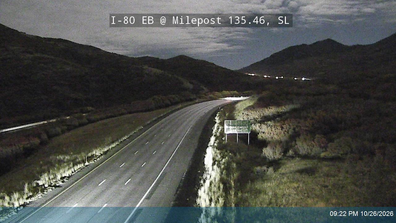 I-80 / Parleys Canyon EB @ Milepost 135.46, SL