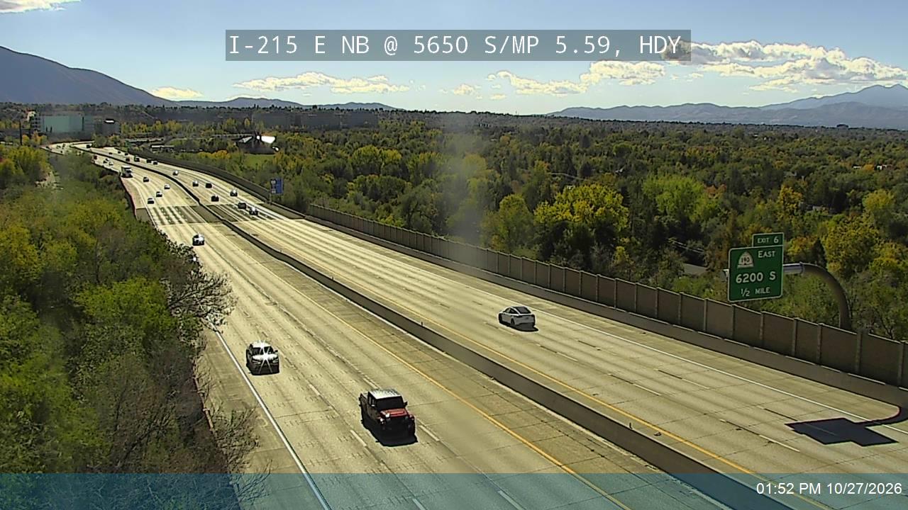 I-215 E NB @ 5650 S / MP 5.59, HDY