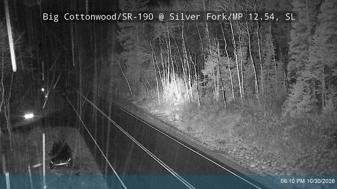 Big Cottonwood Canyon Rd / SR-190 @ Silver Fork / MP 12.54, SL road camera