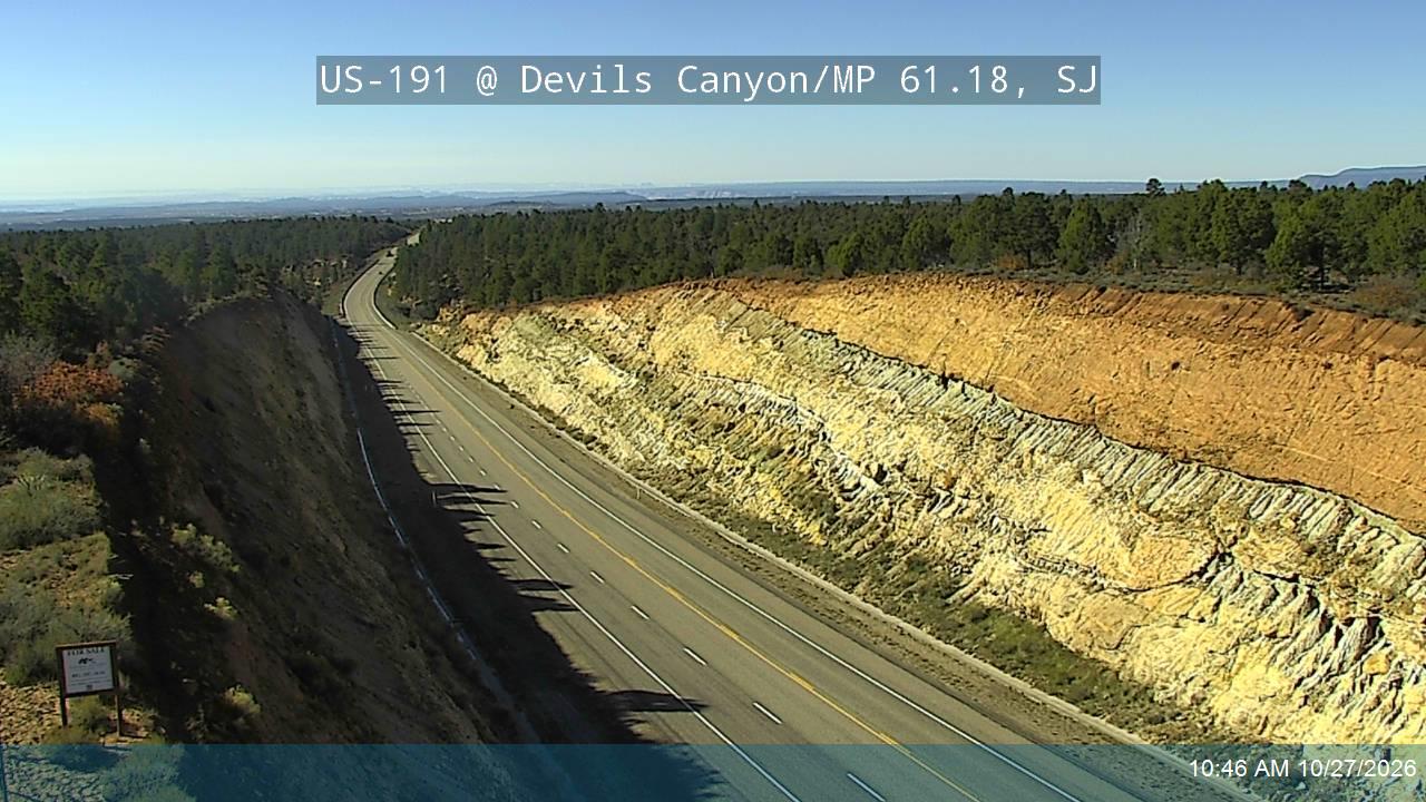 US-191 NB @ Devils Canyon / MP 61.18, SJ