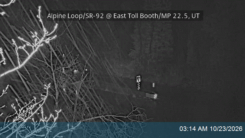 Alpine Loop / SR-92 @ East Toll Booth / MP 22.5, UT road camera