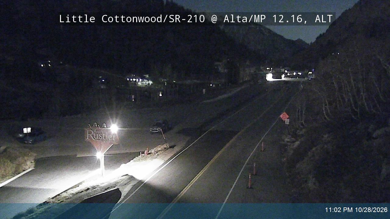 Little Cottonwood Rd / SR-210 WB @ Alta / MP 12.16, ALT