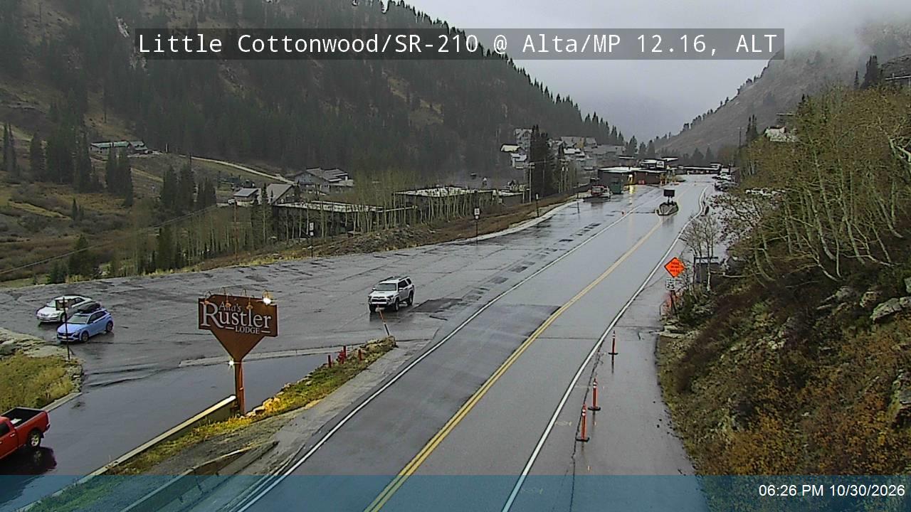 Little Cottonwood Rd / SR-210 WB @ Alta / MP 12.16, ALT road camera